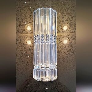 Cristal D' Arques Vintage Heavy Lead Crystal 9" Vase Cylindrical 70s France